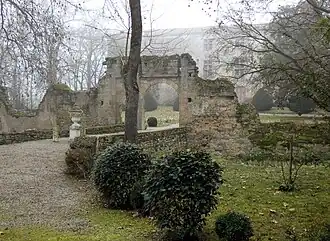 L'ancien pont-levis du château en hiver