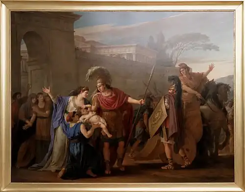 Les Adieux d’Hector et d’Andromaque (1786), Paris, musée du Louvre.