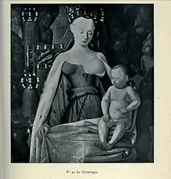Image de la Vierge et l'Enfant entourée d'anges en noir et blanc, sous-titré de la mention : « no&nbsp;40 du catalogue »
