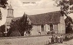 L'église Saint-Germain au début du XXe&nbsp;siècle.