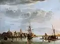 East Indiaman et heus au large de Dordrecht (Albert Cuyp, xviie&nbsp;siècle).