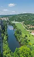 Le Lot en contrebas du village de Saint-Cirq-Lapopie.