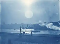 Vue panoramique sur le port. Carl Curman. 1900.