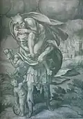 Paolo Farinati, Incendie de Troie, environ 1590, fresque restaurée en 2016.