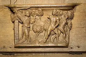 Adam et Ève chassés du paradis.