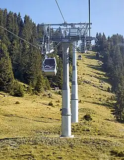 Dans un télécabine du Roc d'Orsay.