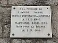 Plaque monument aux morts.