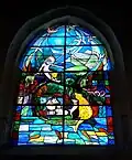 Villemarechal - Vitrail dans l'église.