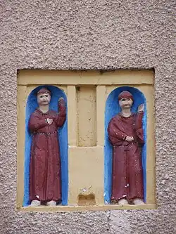 Statuettes de saints Côme et Damien.