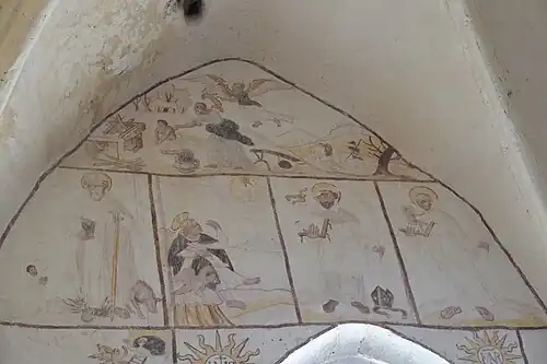 Des peintures murales.