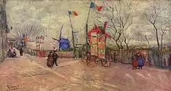 Scène de rue à Montmartre : le Moulin à Poivre1887Musée Van Gogh, Amsterdam (F347)