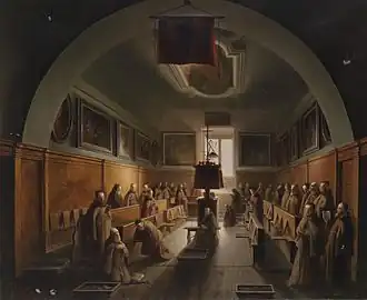 Moines dans la chartreuse de Padoue, Vincenzo Abbati, 1850