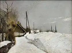 Laurits Andersen Ring, Jour d'hiver à Roskilde (1929)