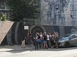 Visite urbaine guidée des œuvres du GSAF à Grenoble en 2018.