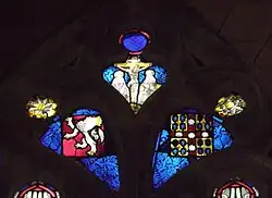 Crucifixion, armes de Vitré et des Montmorency-Laval.