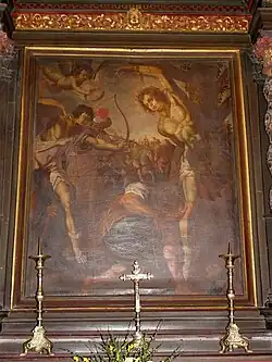Sagittation de Saint-Sébastien peinte par Jean Picart.