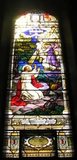 Vitrail de G.E. Pellus à l'Église Notre-Dame-de-Grâce de Montréal.