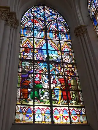 Philippe-Auguste bénit ses soldats avant la bataille.