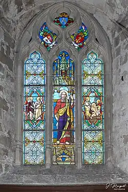 Vitrail dédié à Saint-André dans l'église Saint-Martin de Saint-Valery-Sur-Somme