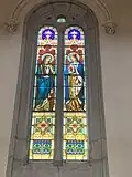 Vitrail sainte Madeleine et sainte Jeanne de Valois.
