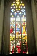 Vitrail central du chœur de l'église Saint-Jean-Baptiste