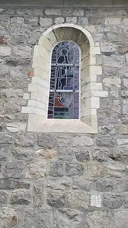 Un vitrail de l'église Saint-Laurent.