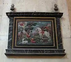 Tableau peint sur bois.