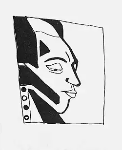 Portrait de Velimir Khlebnikov (1913)