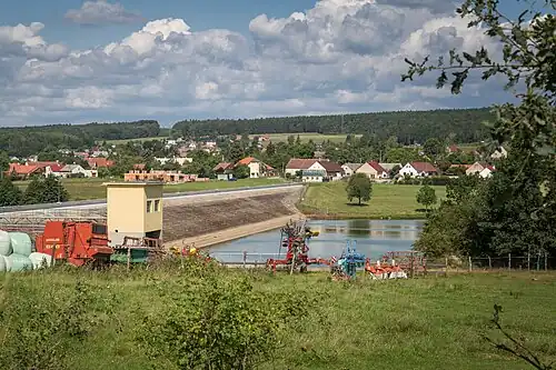 Barrage du réservoir de Klabava.