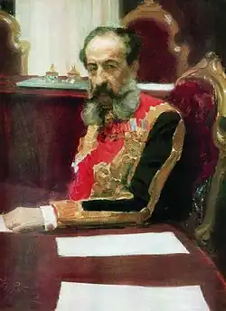 Portrait du Prince Mikhail Sergueïevitch Volkonsky, membre du Conseil d'Etat et Grand Chambelan.