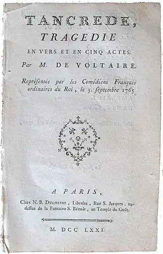 Page de titre de l'édition de 1771.