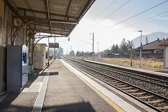 Vue des voies en direction de Grenoble.