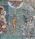 Jugement dernier, murale du monastère de Voroneț, Roumanie, XVIe&nbsp;siècle.