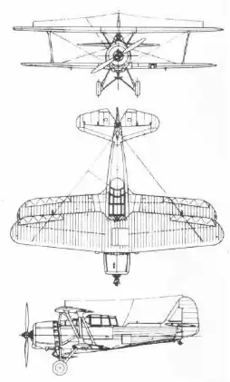 vue en plan de l’avion