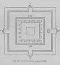 Plan du stupa, selon Francis Garnier, Voyage d'exploration en Indo-Chine, Hachette, 1873.