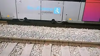 Vue d'un des bogies de la voiture centrale