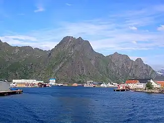 Vue de Fløya depuis Svolvær.