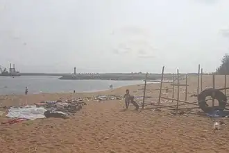 Canal de Vridi depuis Port-Bouët.