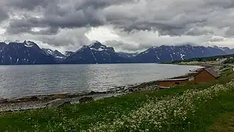 Vue du Lygenfjorden au nord de Djupvik