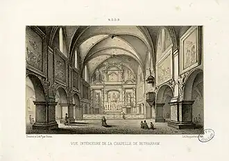 Vue intérieure de la chapelle de Betharram, Pierre Gorse (1816–1875).