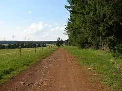 La voie Bolène en direction de Montbonnet (Bains).