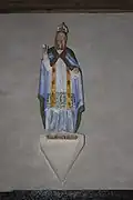 Statue de saint Corentin, chapelle des Sept-Saints à Erdeven (Morbihan).