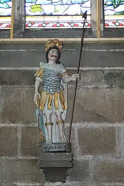 Statue polychrome de saint Julien de Brioude.