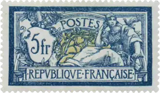 5 F. bleu et chamois
