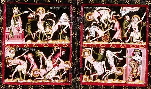 Diptyque avec le martyre des Dix Mille, 1325-1330 Wallraf-Richartz-Museum.