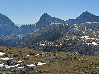 Vue de la face nord-est du Wagendrischelhorn et du Großes Häuselhorn
