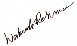 signature de Waheeda Rehman