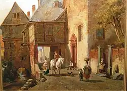 Ruelle avec cavalier