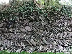 Muret en pierre sèche (pays de Galles).