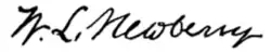 signature de Walter Loomis Newberry